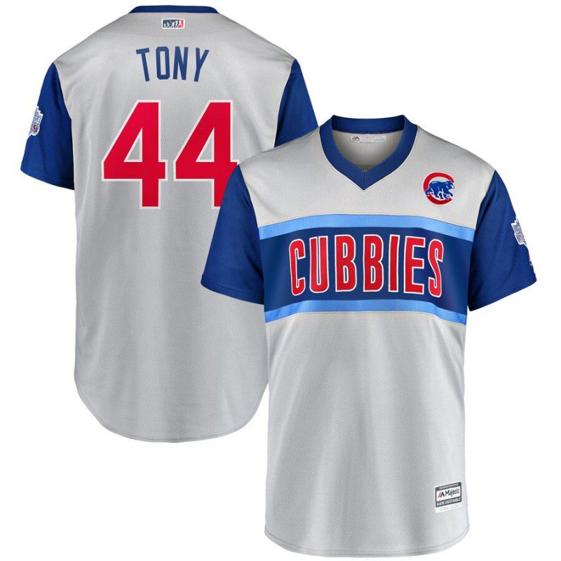 Men Chicago Cubs 44 Tony Grey Nickname version Game 2021 MLB Jerseys